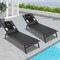Costway Patio Tanning Lounge Chair 5-Position Outdoor Recliner with Face Hole Poolside